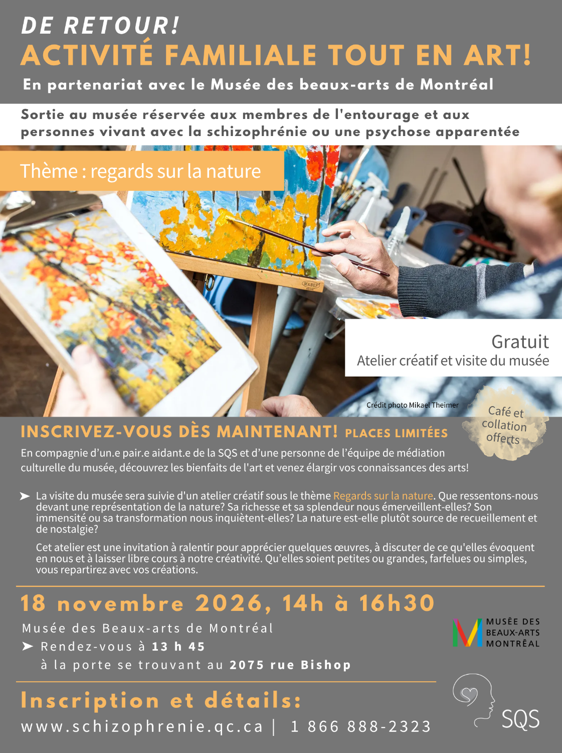 [MIXTE] Sortie au Musée des beaux-arts de Montréal - novembre
