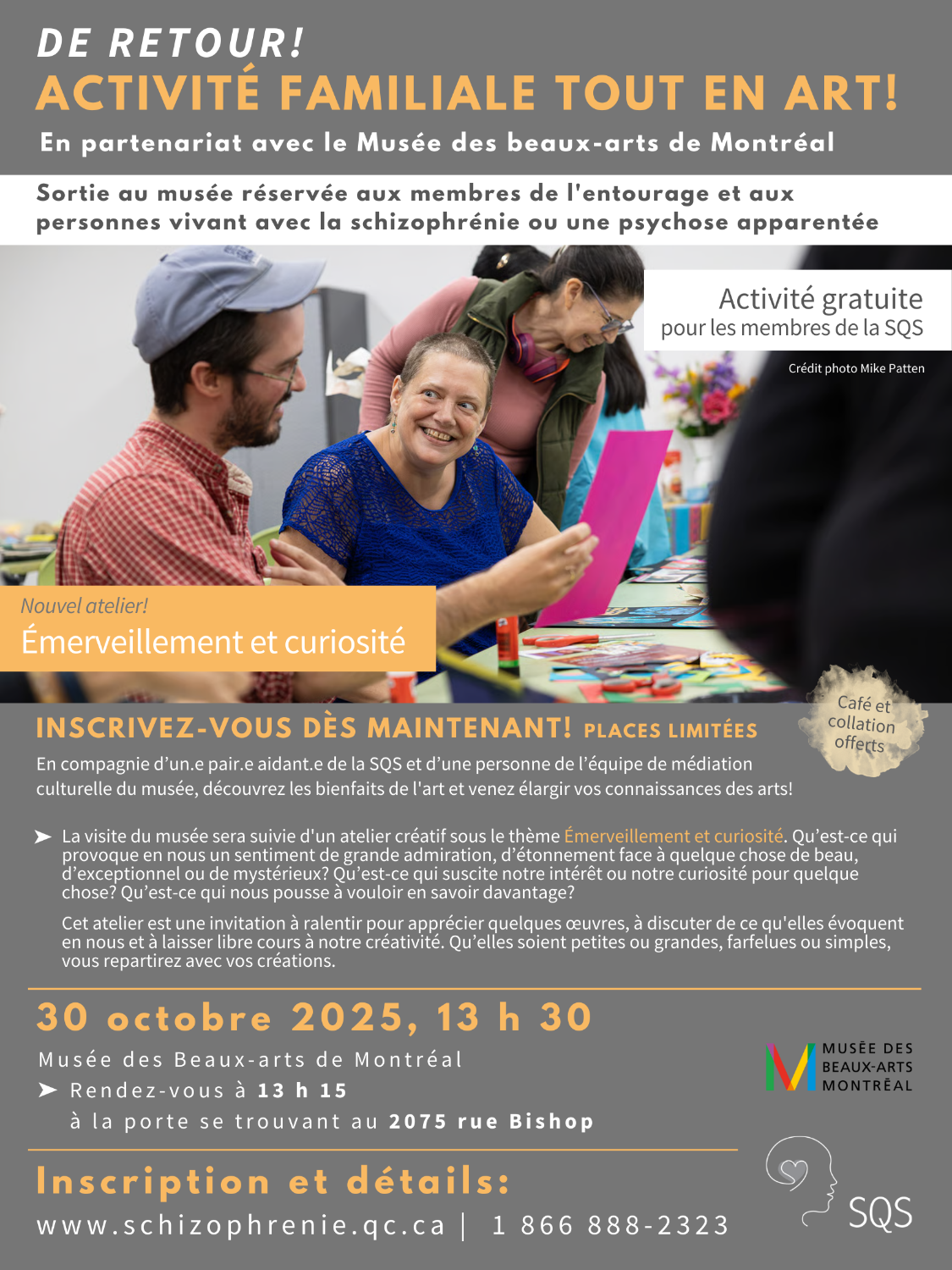 [MIXTE] Sortie au Musée des beaux-arts de Montréal d'octobre