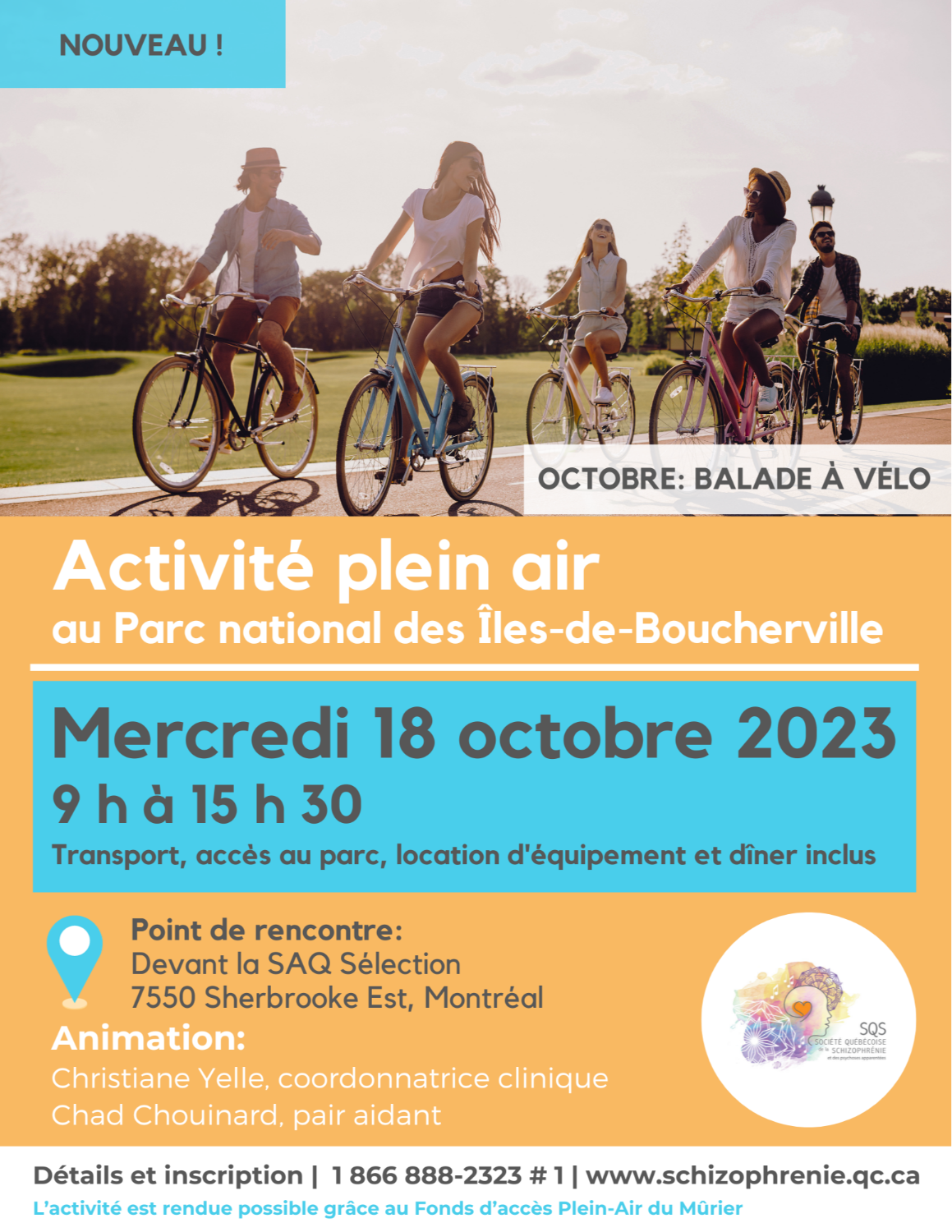 NOUVEAU! [PERSONNES ATTEINTES] Activité plein air d'octobre