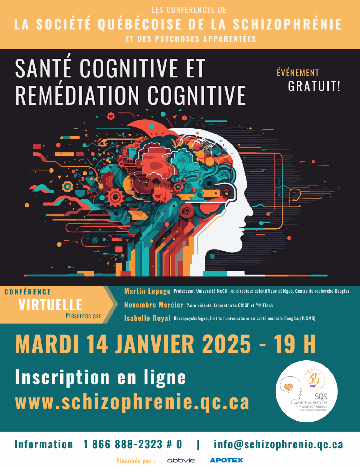 [GRAND PUBLIC] CONFÉRENCE VIRTUELLE SQS - Santé cognitive