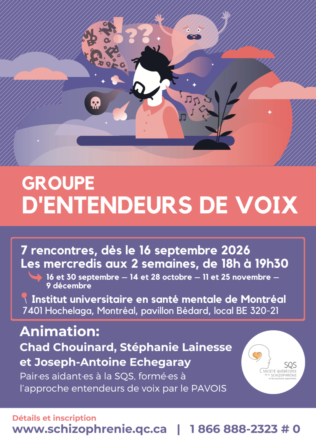 [PERSONNES ATTEINTES] GROUPE D'ENTENDEURS DE VOIX - AUTOMNE 2026