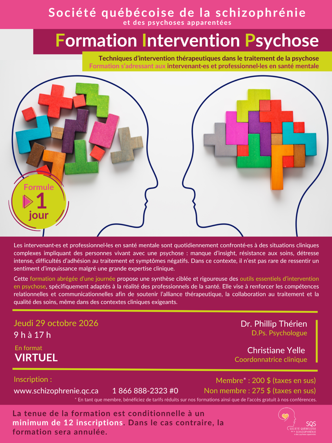 [INTERVENANTS-PROFESSIONNELS] Formation brève Intervention Psychose 1 jour