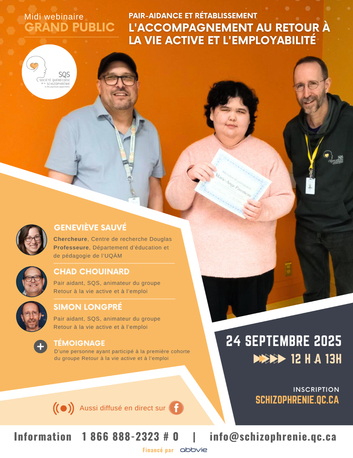[GRAND PUBLIC] MIDI-WEBINAIRE - Pair-aidance et rétablissement: l'accompagnement au retour à la vie active ou à l'emploi