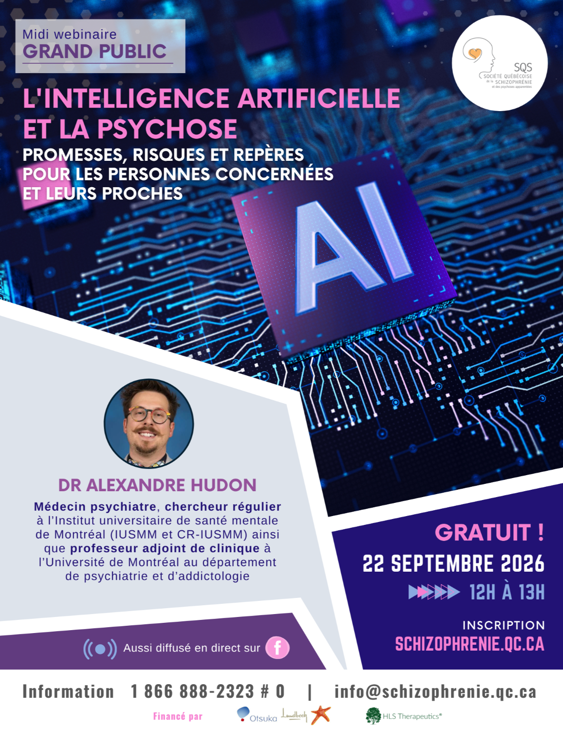 [GRAND PUBLIC] MIDI-WEBINAIRE - L'intelligence artificielle et la psychose