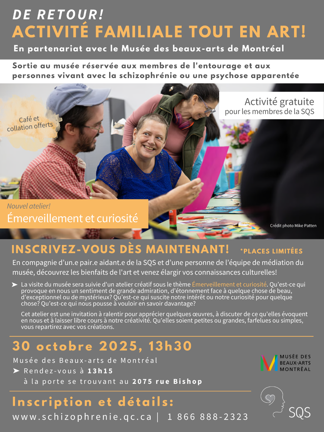 [MIXTE] Sortie au Musée des beaux-arts de Montréal d'octobre