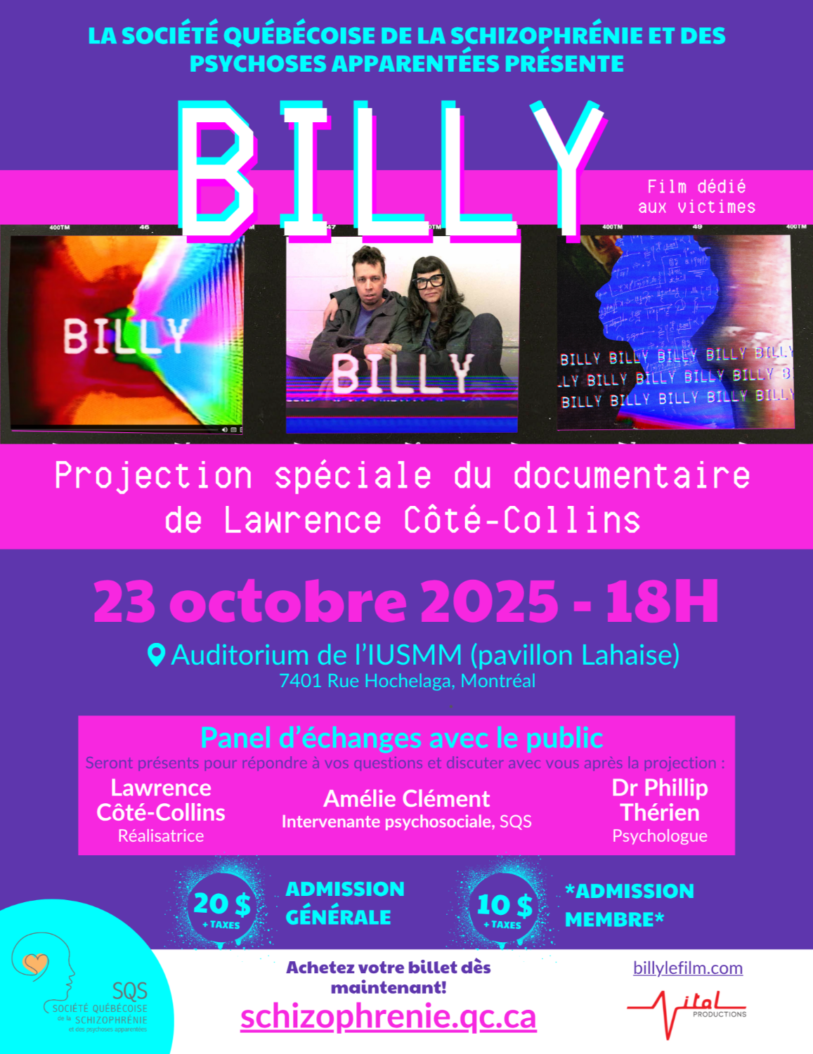 [SENSIBILISATION] Projection spéciale du documentaire Billy