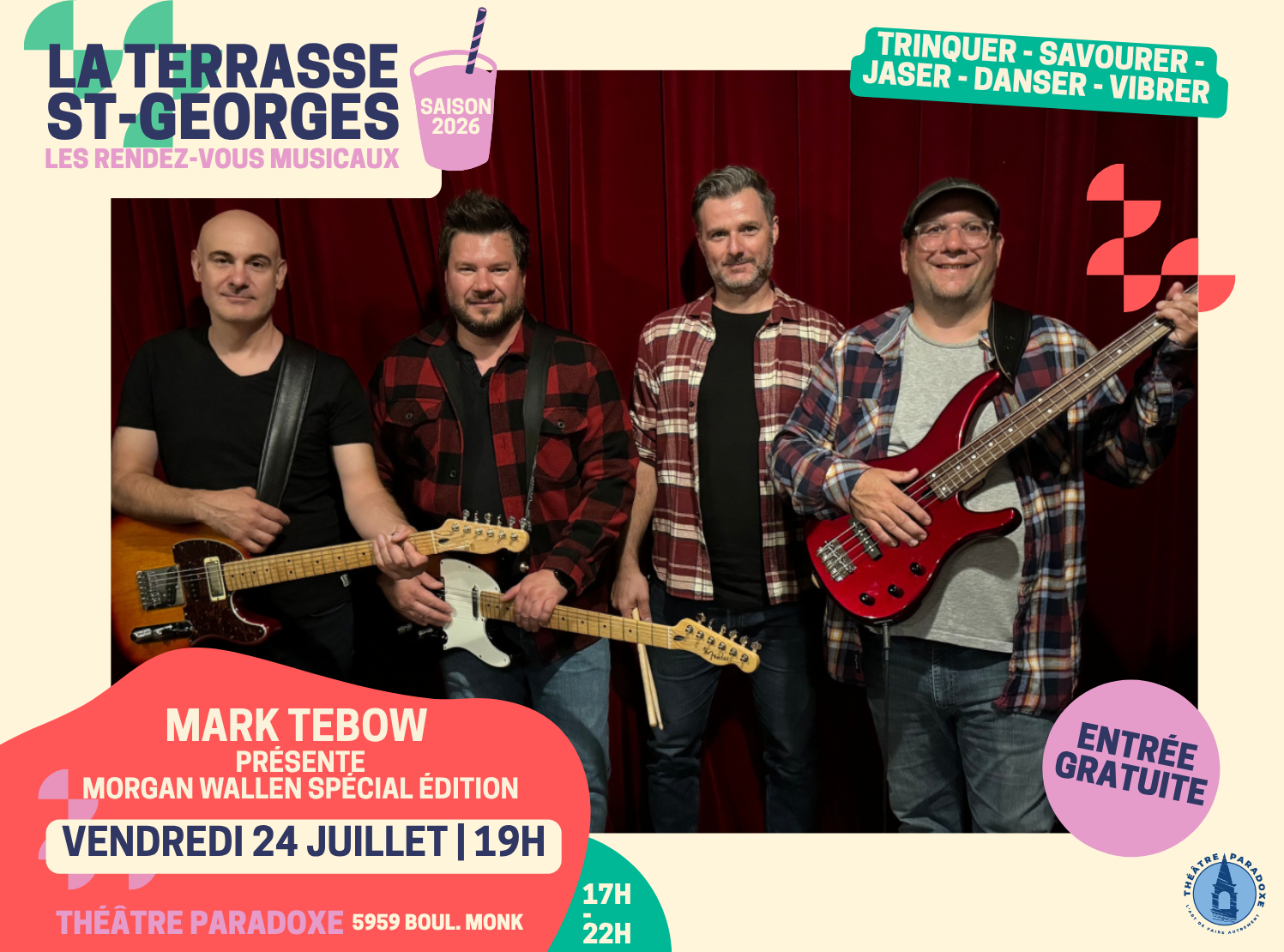 MARK TEBOW PRÉSENTE MORGAN WALLEN SPÉCIALE ÉDITIONx LA TERRASSE ST-GEORGES