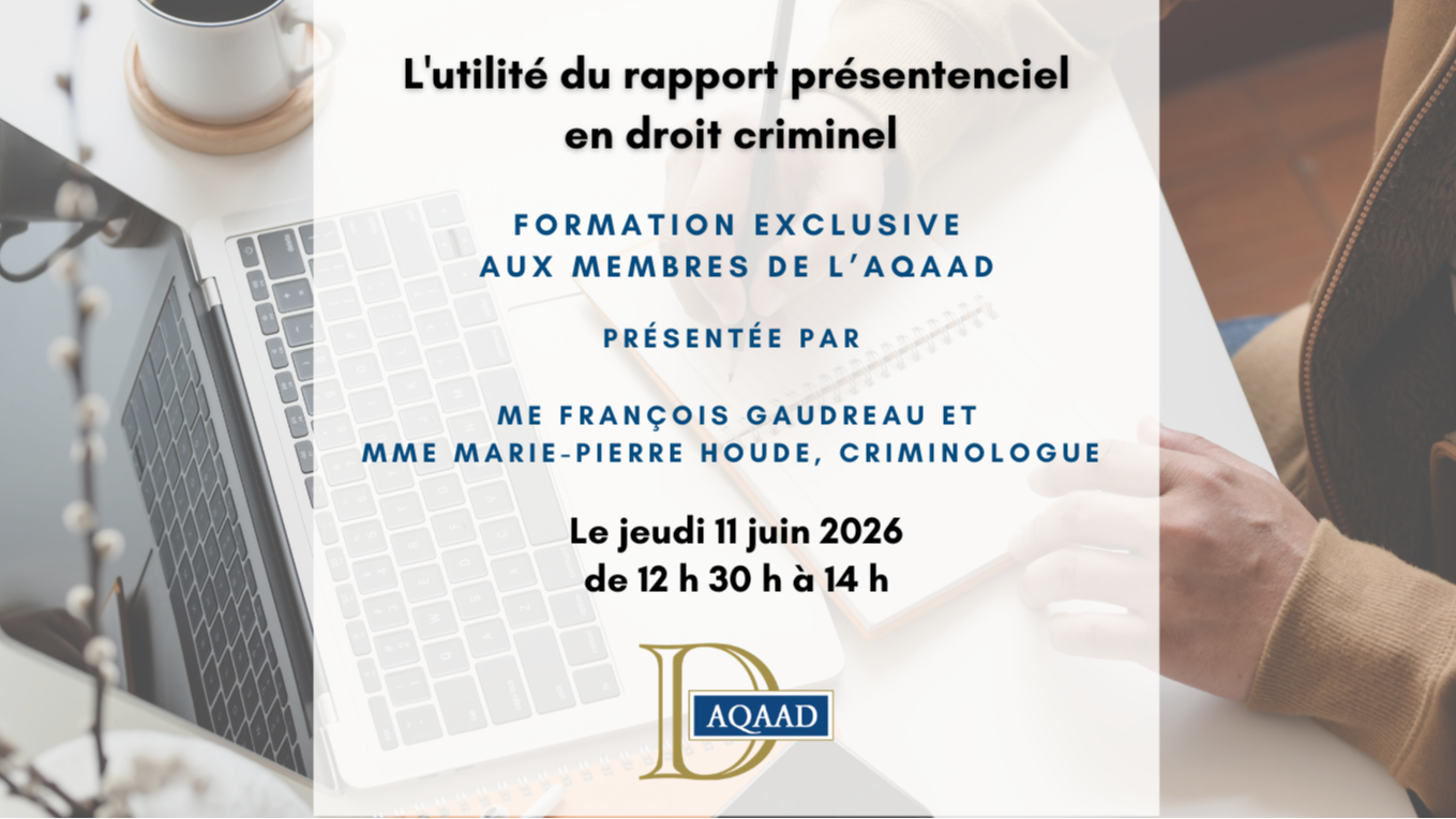 L'utilité du rapport présentenciel en droit criminel