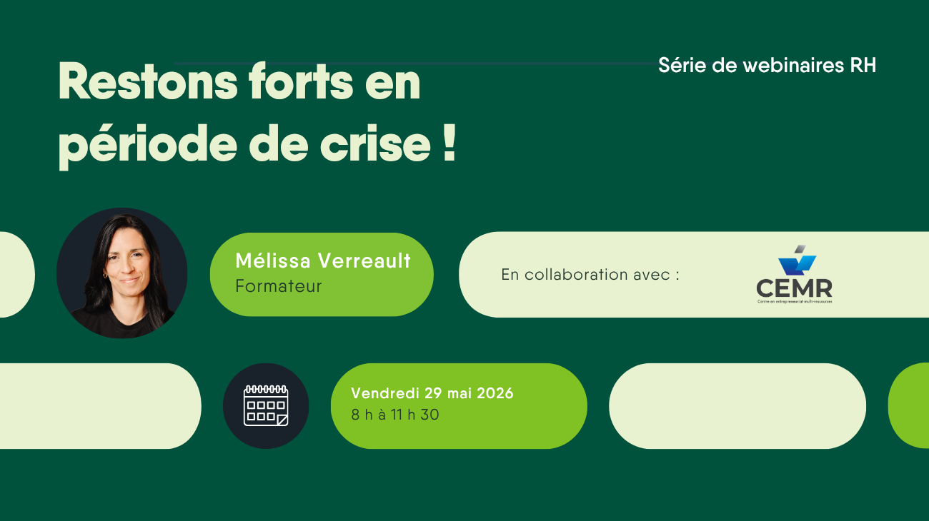 Webinaire RH - Restons forts en période de crise