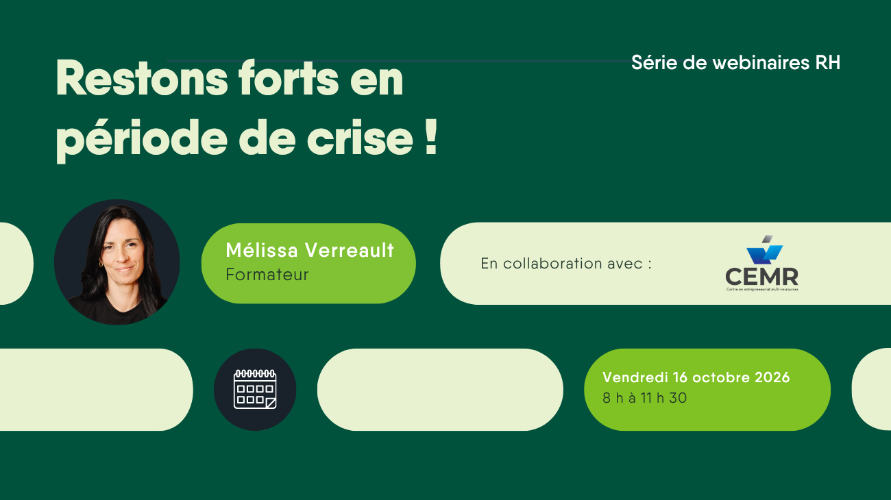 Webinaire RH - Restons forts en période de crise