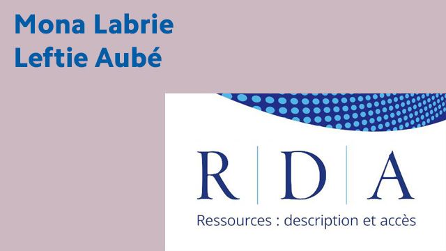 Webinaire 17 février 2025 - Formation RDA pour catalogueurs