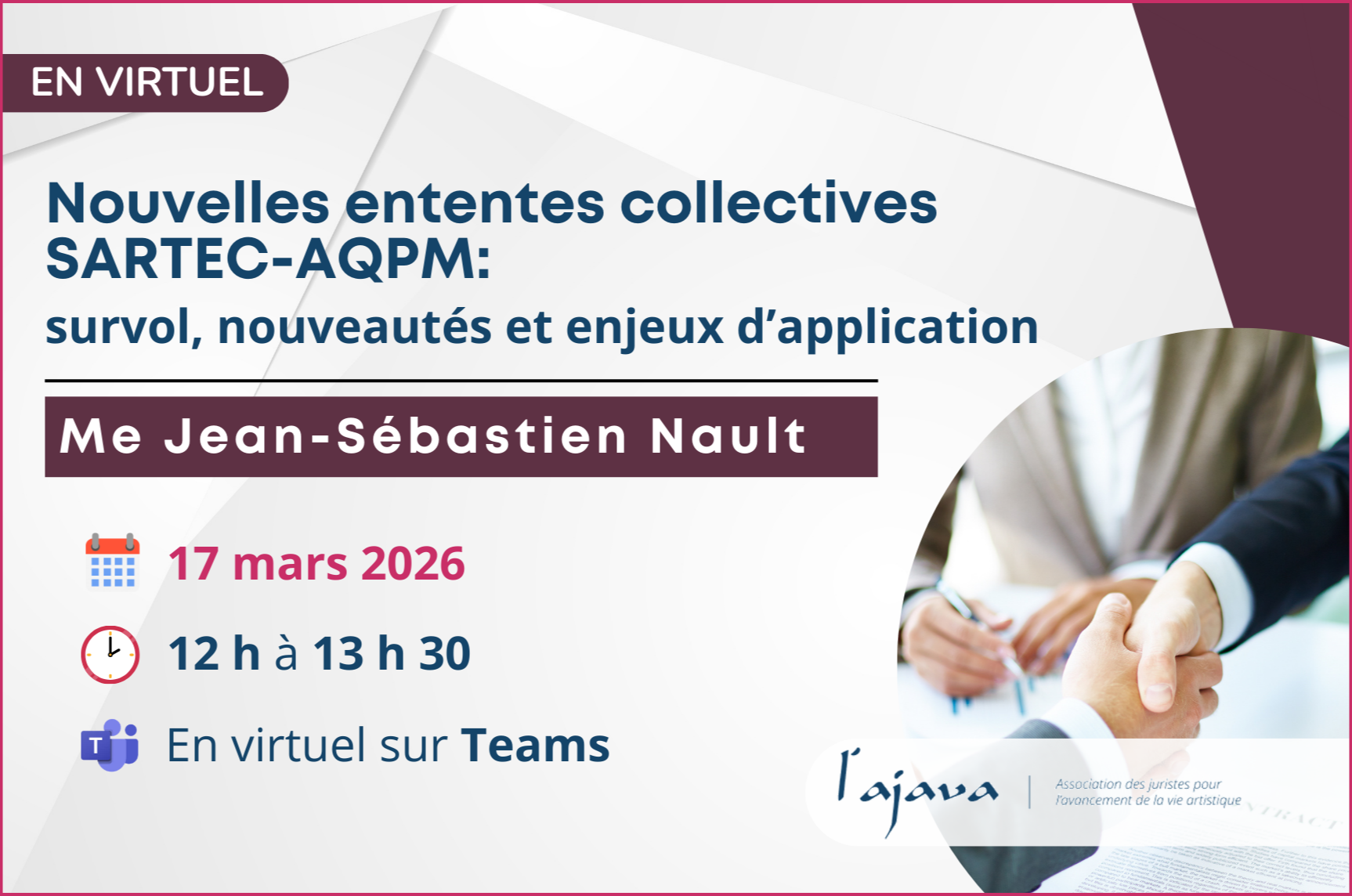 Nouvelles ententes collectives SARTEC-AQPM: survol, nouveautés et enjeux d’application