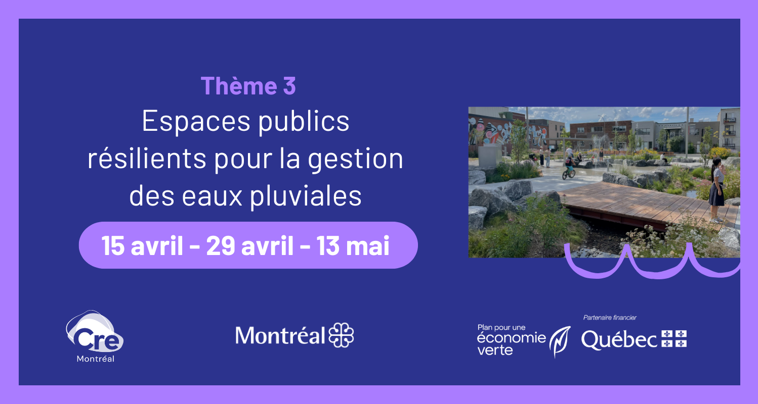 Webinaires | Espaces publics résilients pour la gestion des eaux pluviales