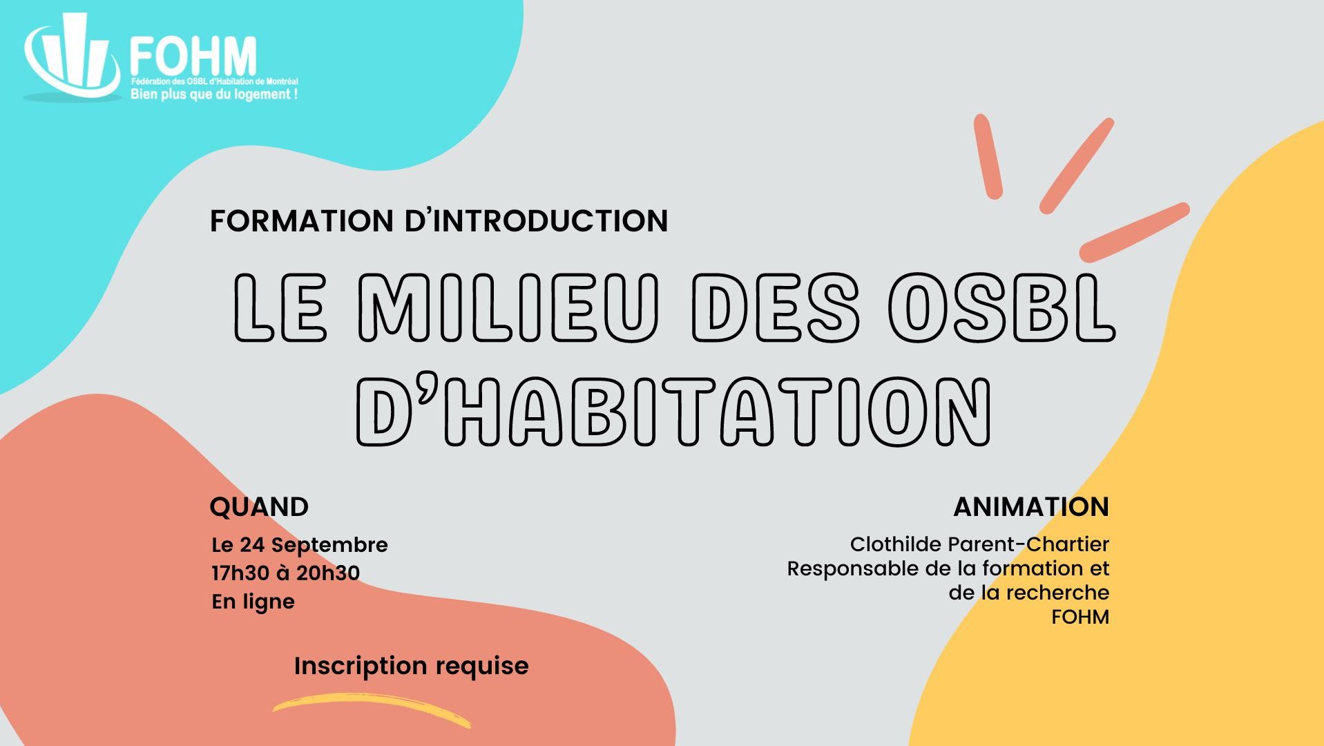 Introduction au milieu des OSBL d’habitation