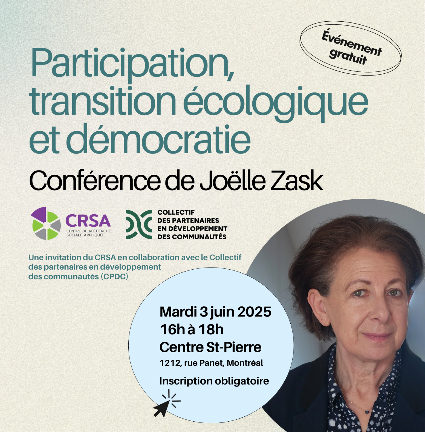 Conférence de Joëlle Zask