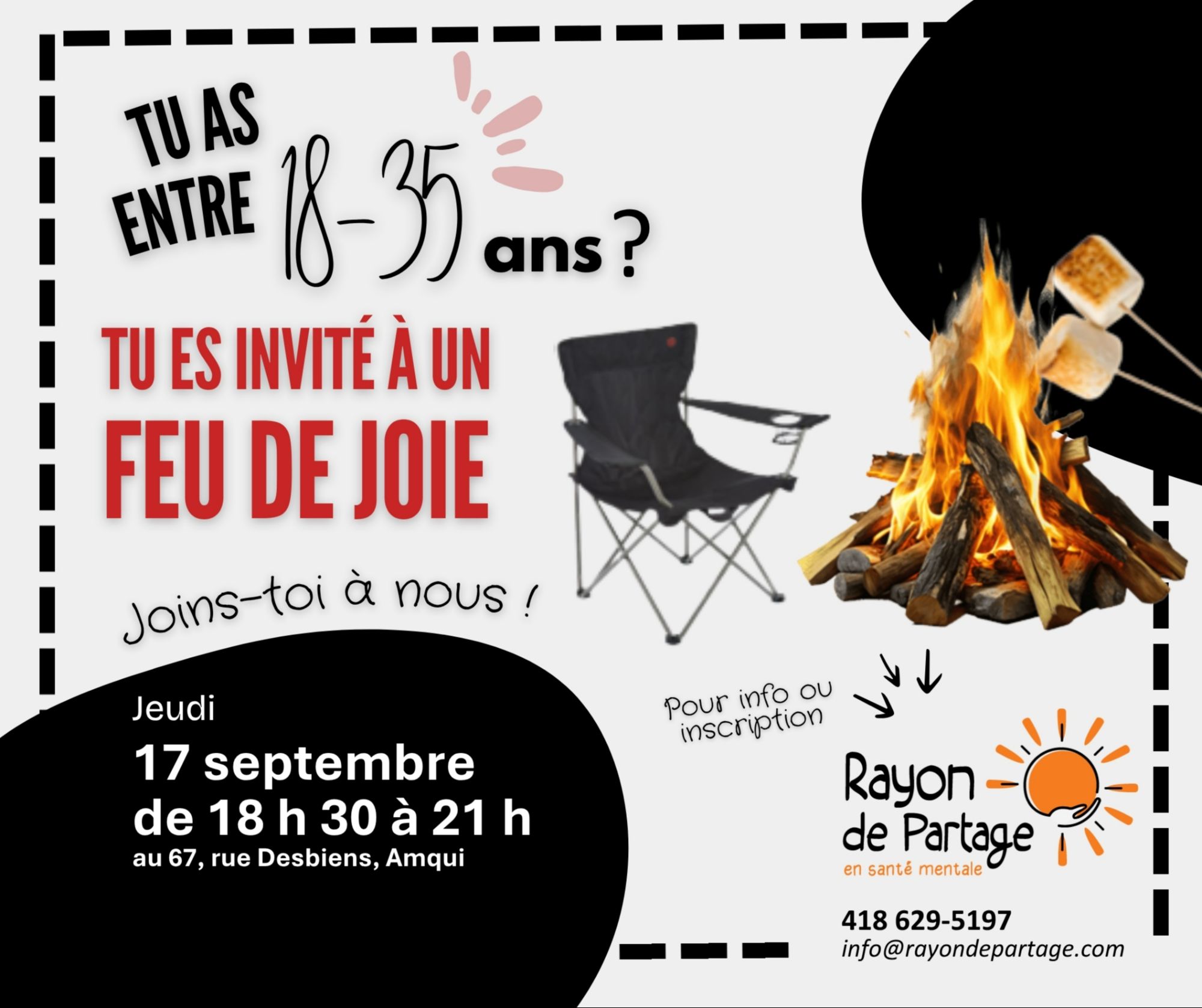 Feu de Joie pour 18 à 35 ans