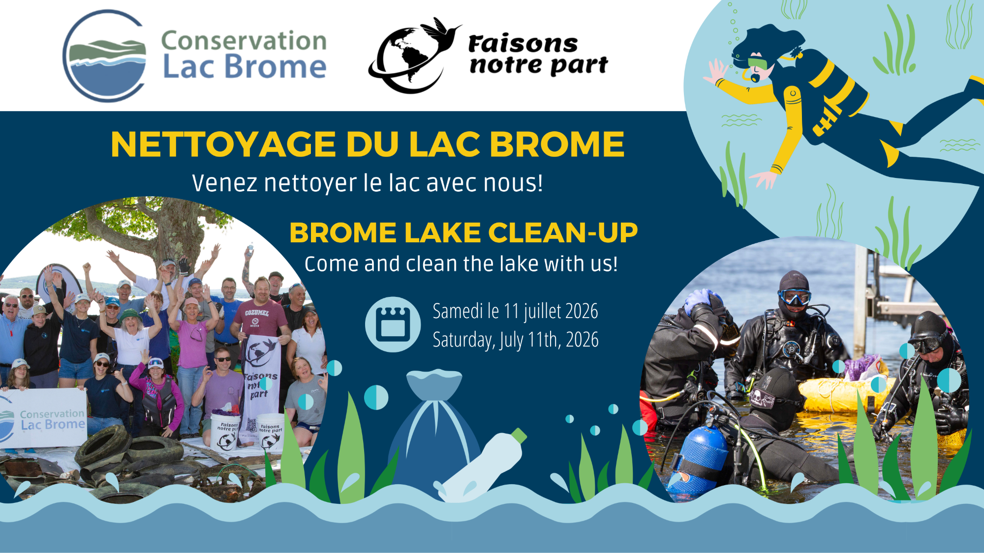 Nettoyage du lac Brome 2026