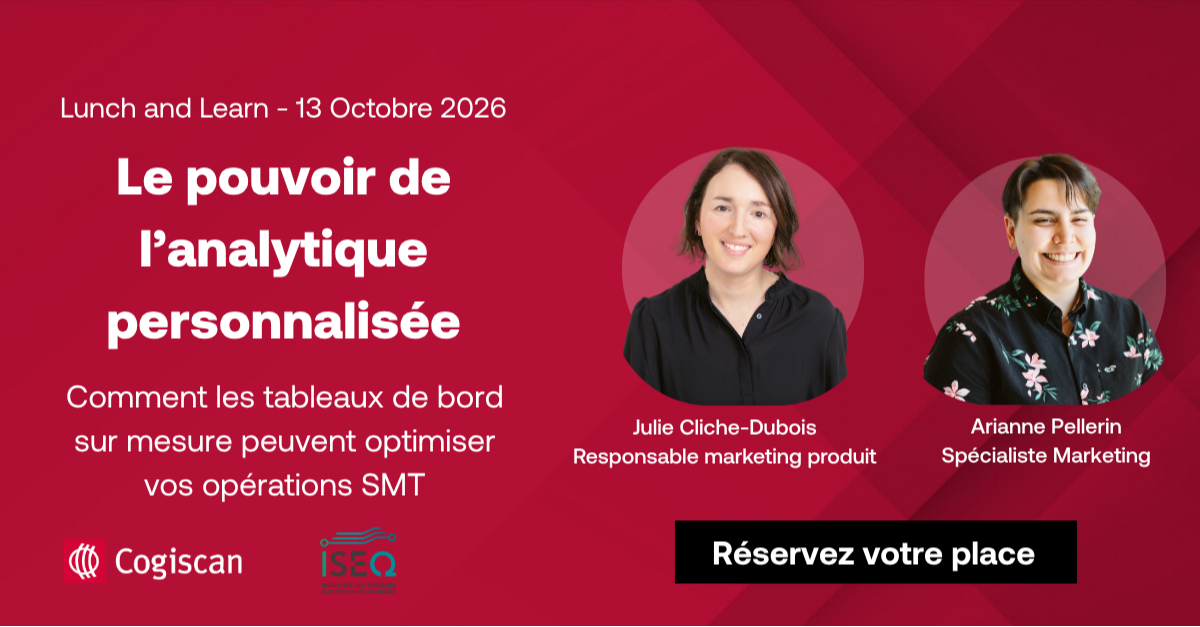 Lunch& Learn le pouvoir analytique personnalisée-Cogiscan