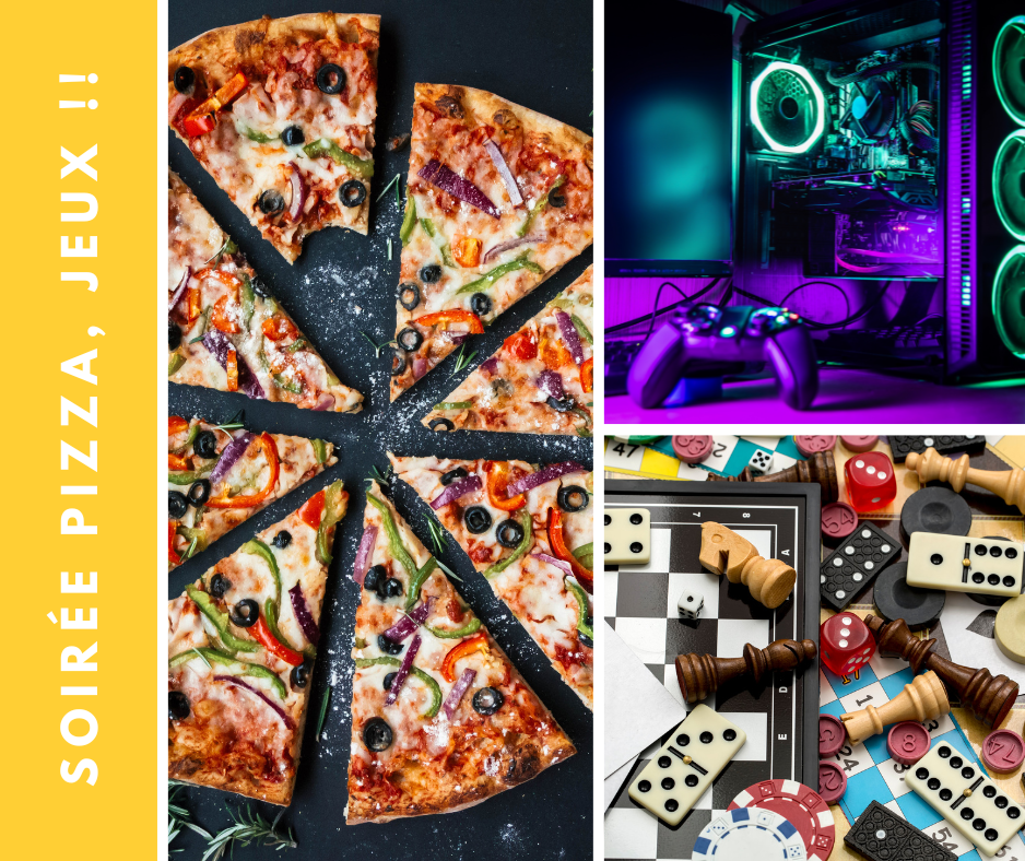 Soirée Pizza, jeux de société et gaming !!
