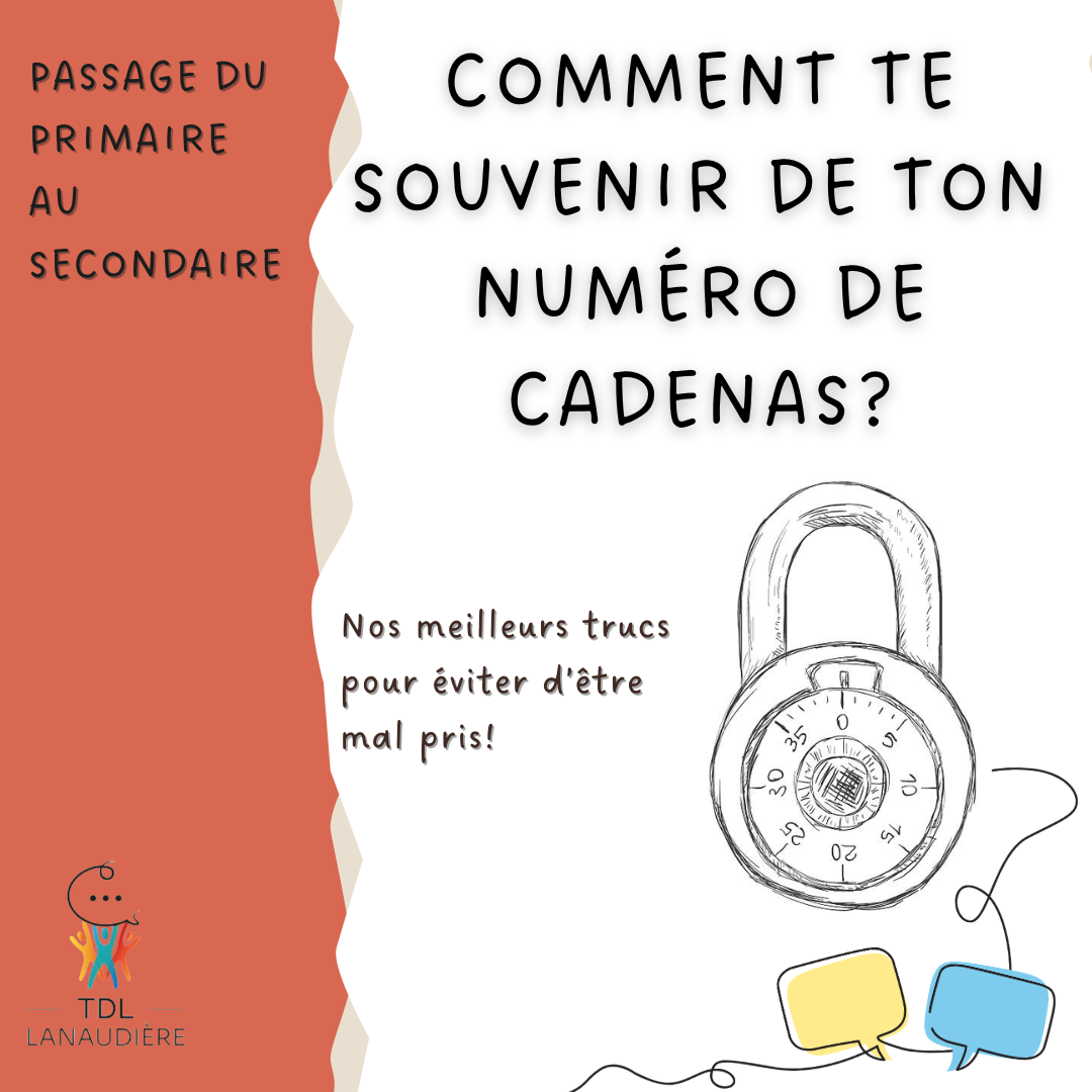 Le numéro du cadenas