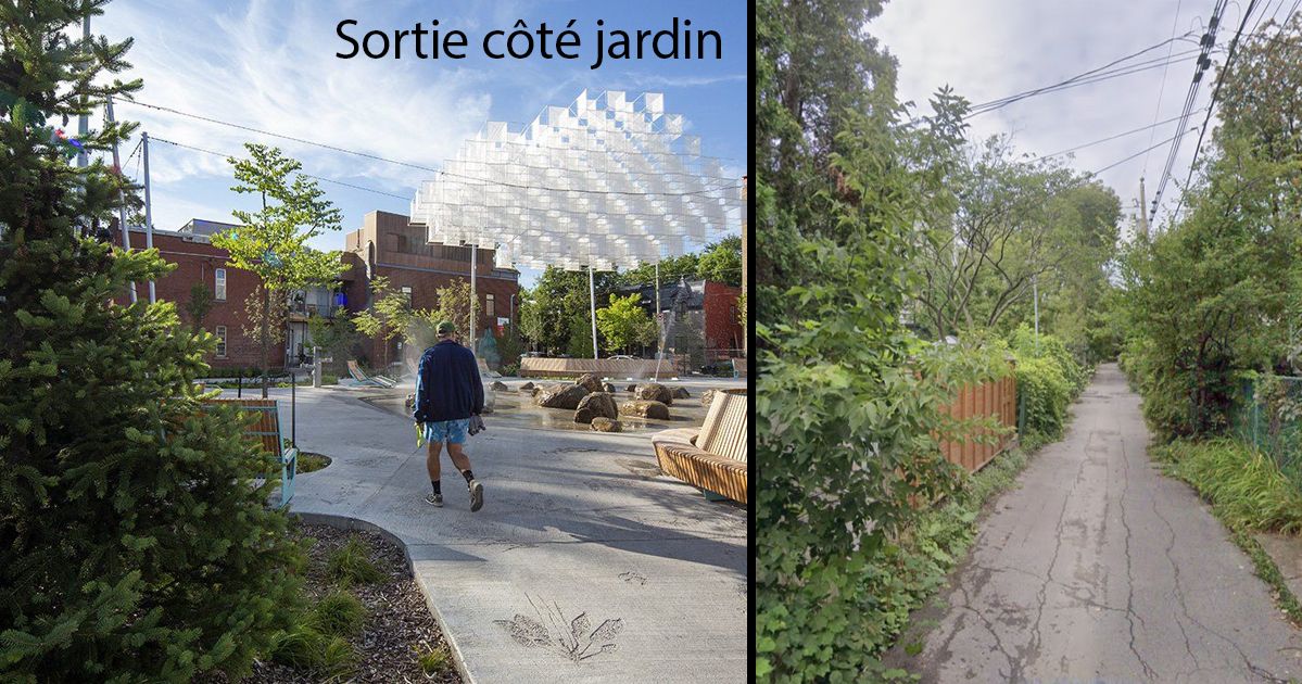 Microvisite - Sortie côté jardin