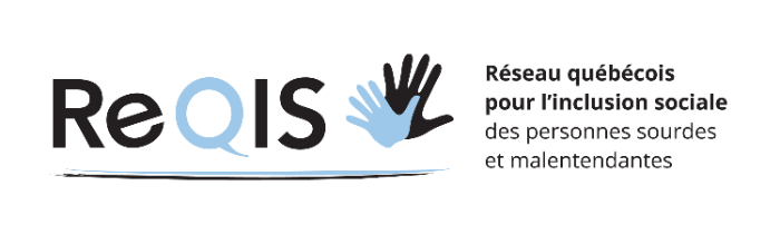 Logo Réseau québécois pour l'inclusion sociale des personnes sourdes et malentendantes