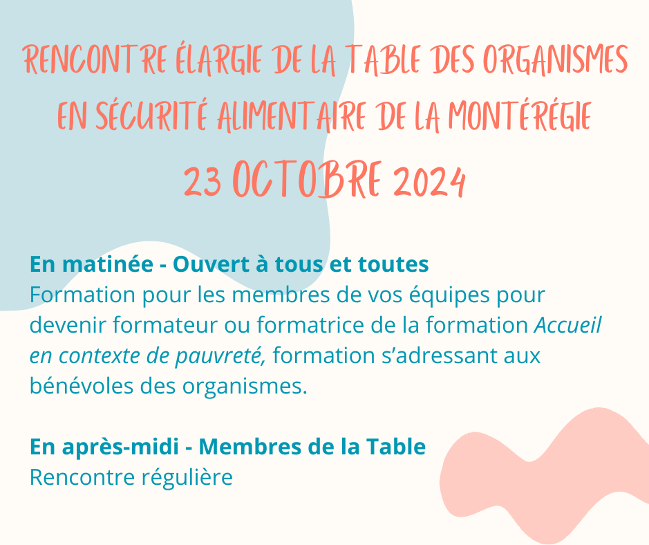 Sécurité alimentaire: Formation et rencontre de la Table