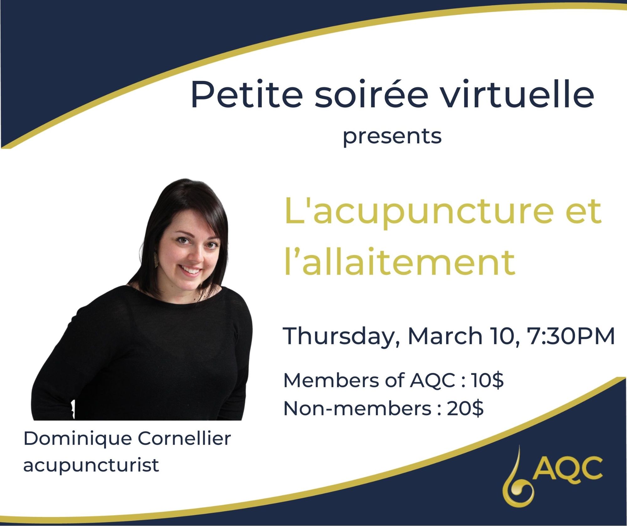 Petite soirée virtuelle - L'Acupuncture et l'allaitement