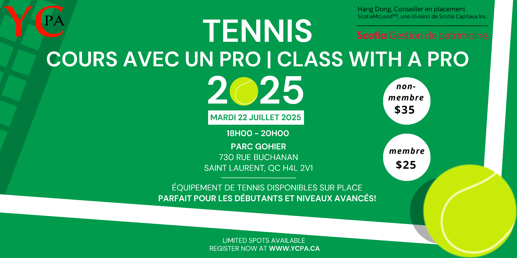 YCPActive - Tennis 2025