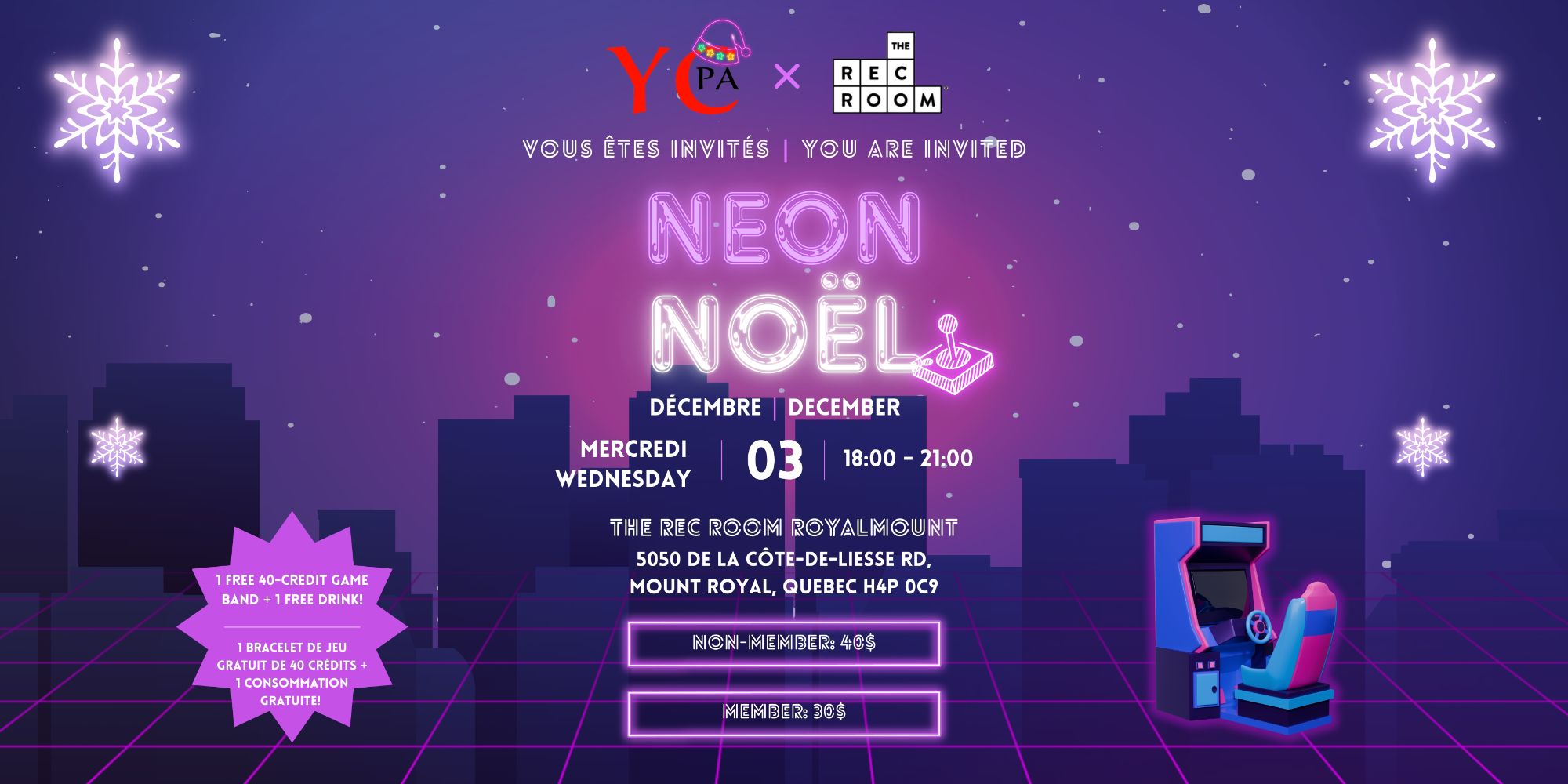 Cocktail des fêtes - Neon Noël