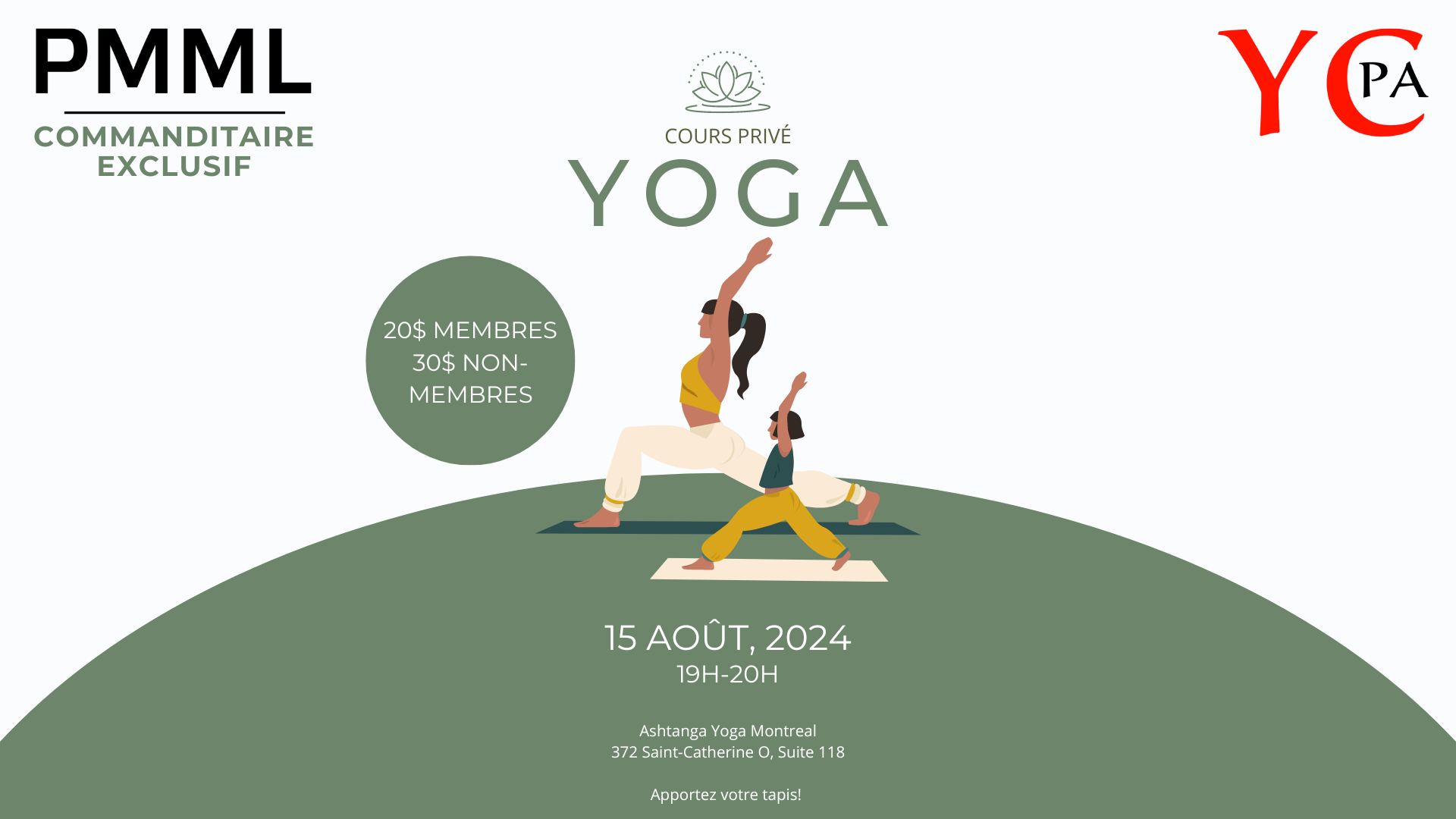 Programme d'été YCPA - YOGA