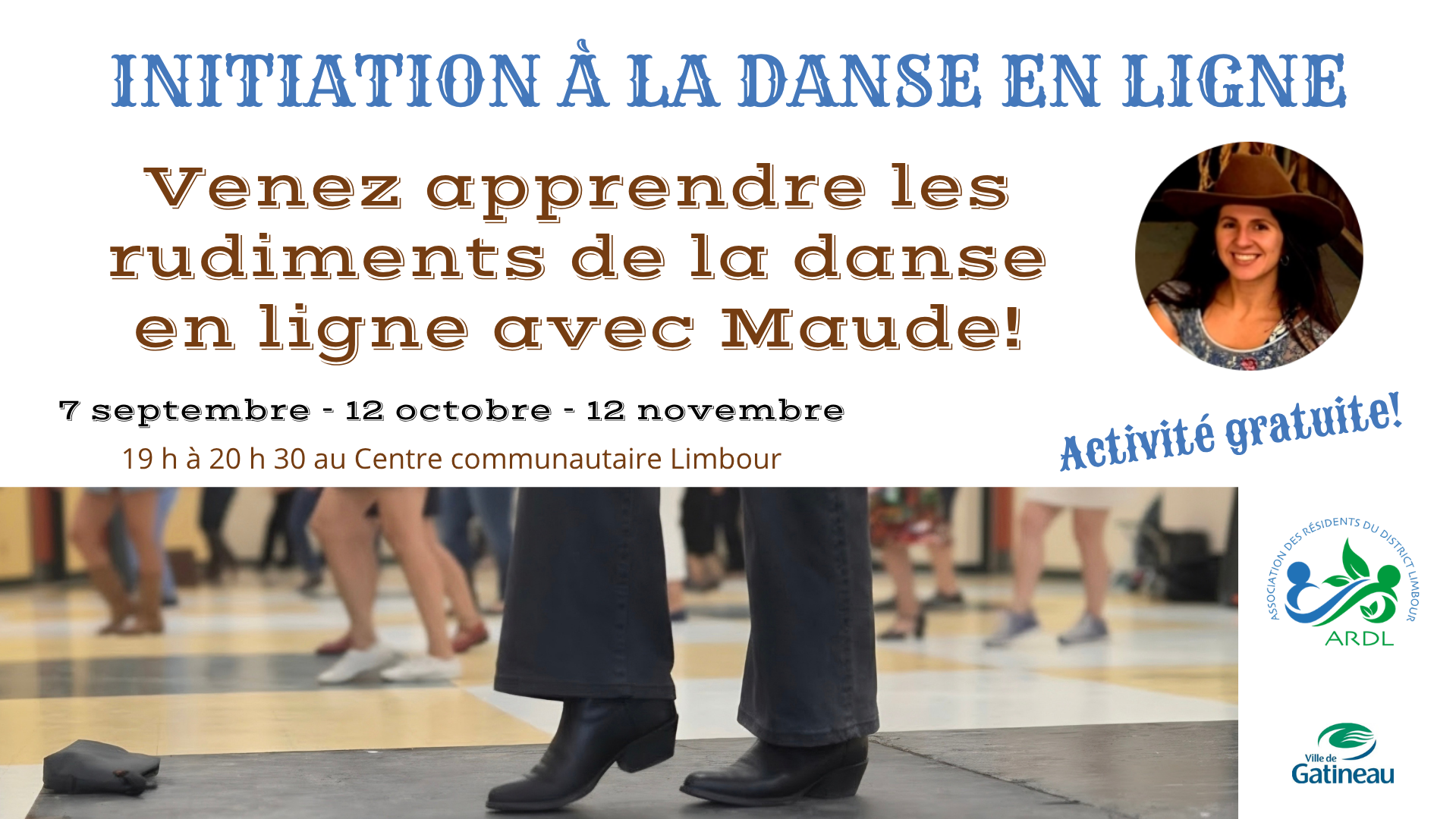 Cours de danse en ligne mensuel - Niveau débutant - 12 novembre 2026
