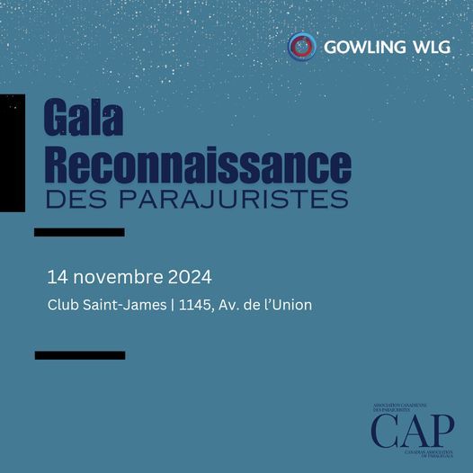 Gala de reconnaissance des parajuristes