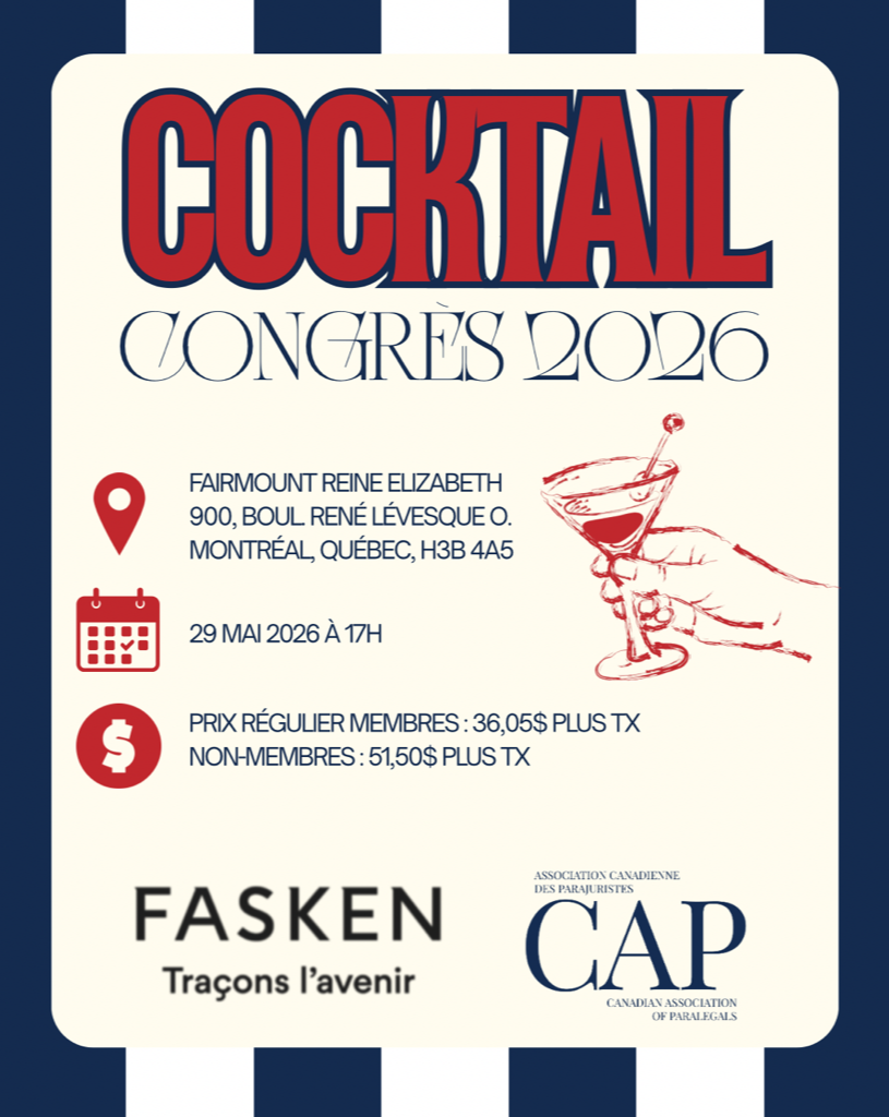 Cocktail de fin de journée - Congrès annuel 2026