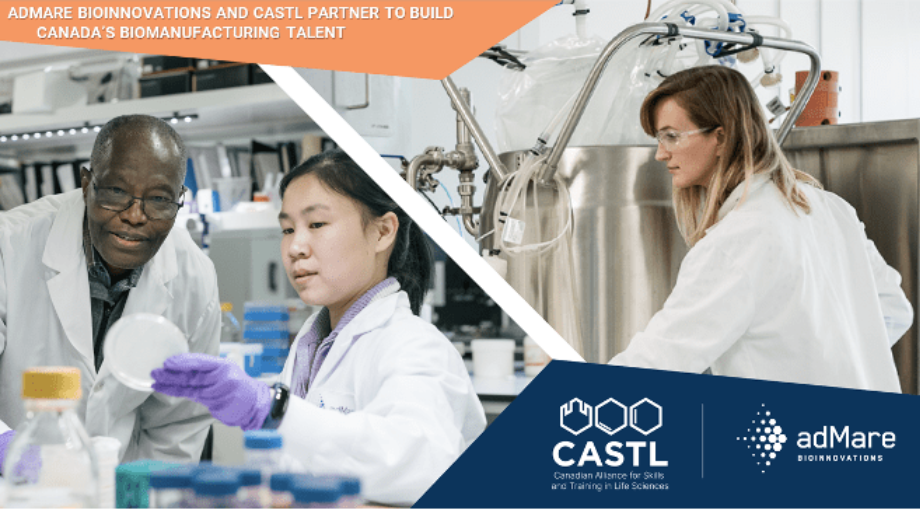 adMare Bioinnovations et la Castl s’associent pour développer les talents en biofabrication au Canada