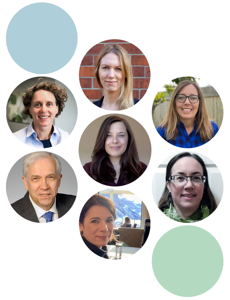 faces inside circular shapes