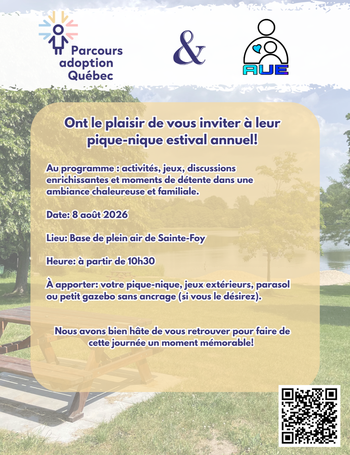 Pique-nique estival familial
