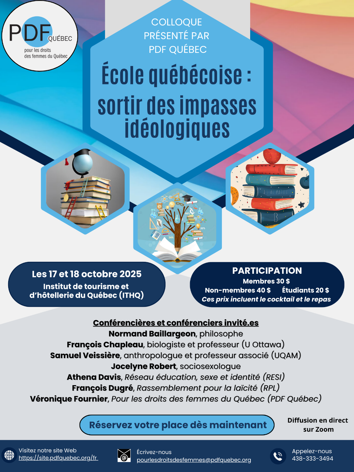 Colloque organisé par PDF Québec : École québécoise : sortir des impasses idéologiques