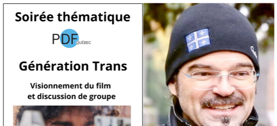 Soirée thématique organisée par PDF Québec - Documentaire Génération Trans