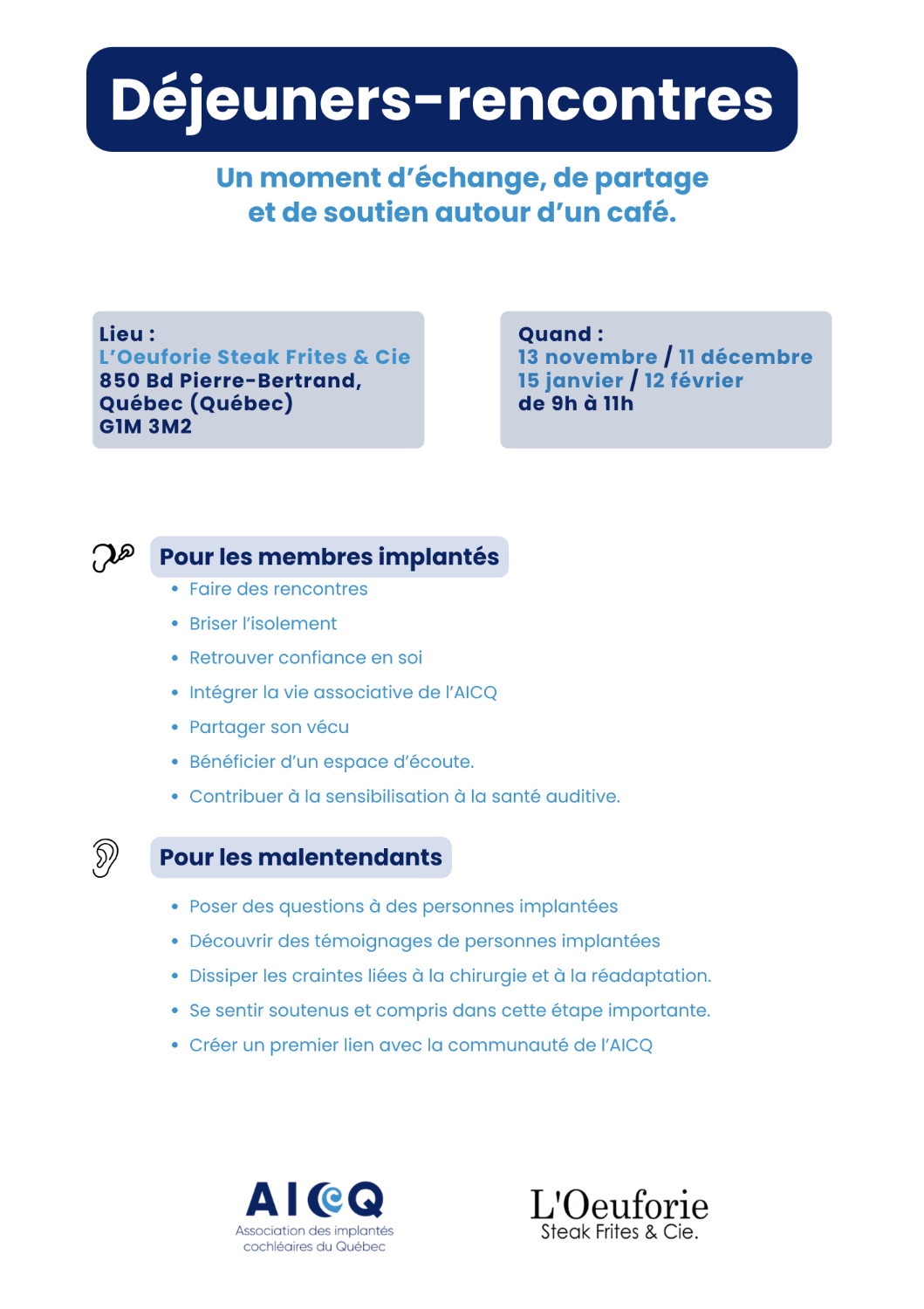 Déjeuner-rencontre (ville de Québec)