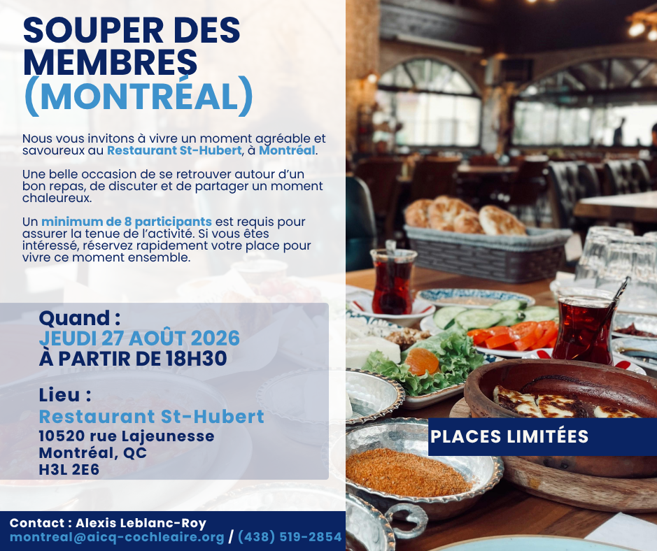 Souper des membres - Montréal
