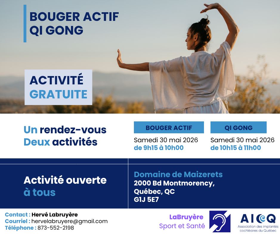 Activité Qi Gong et Bouger actif (ville de Québec)