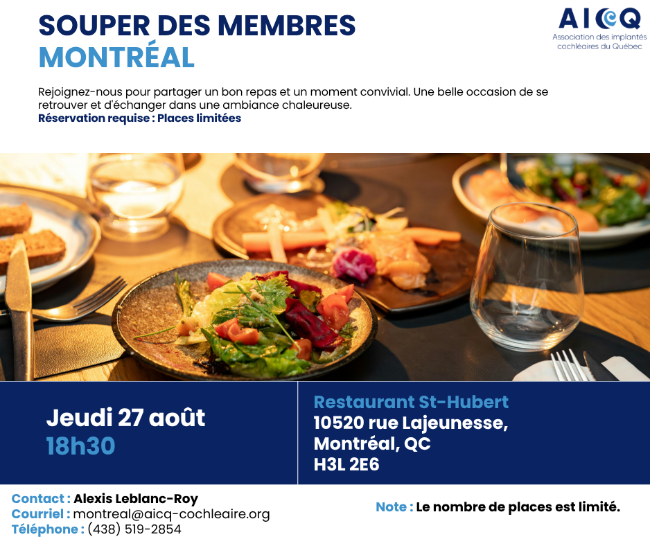 Souper des membres - Montréal
