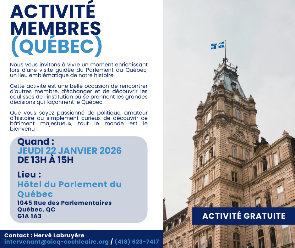 Visite guidée du Parlement (Québec)