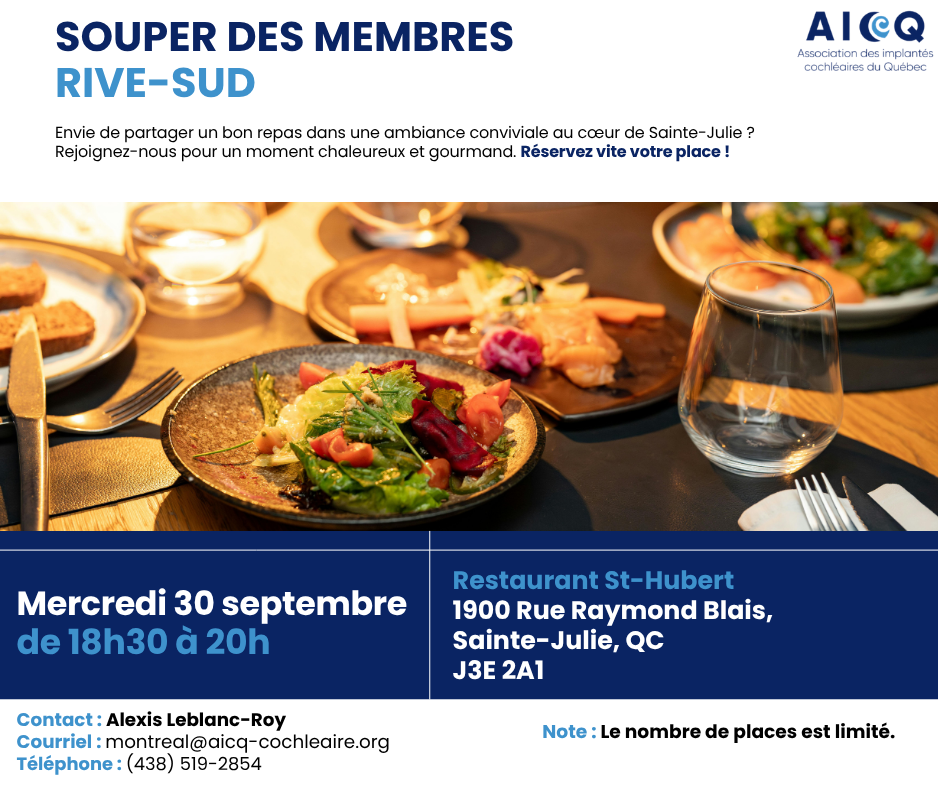 Souper des membres (Rive-Sud)