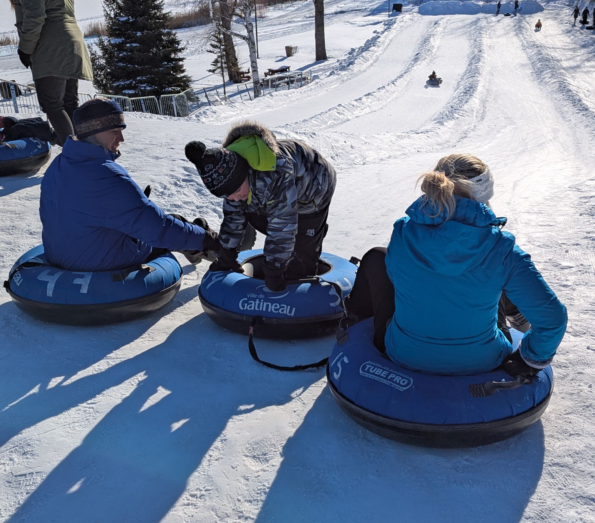 Sledding at  Lac Beauchamp