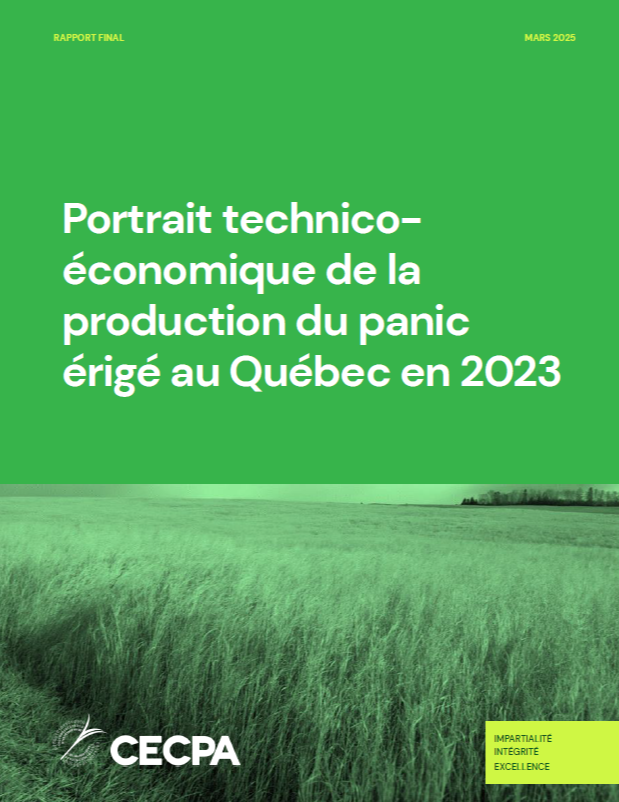 Portrait technico-économique de la production du panic érigé au Québec en 2023