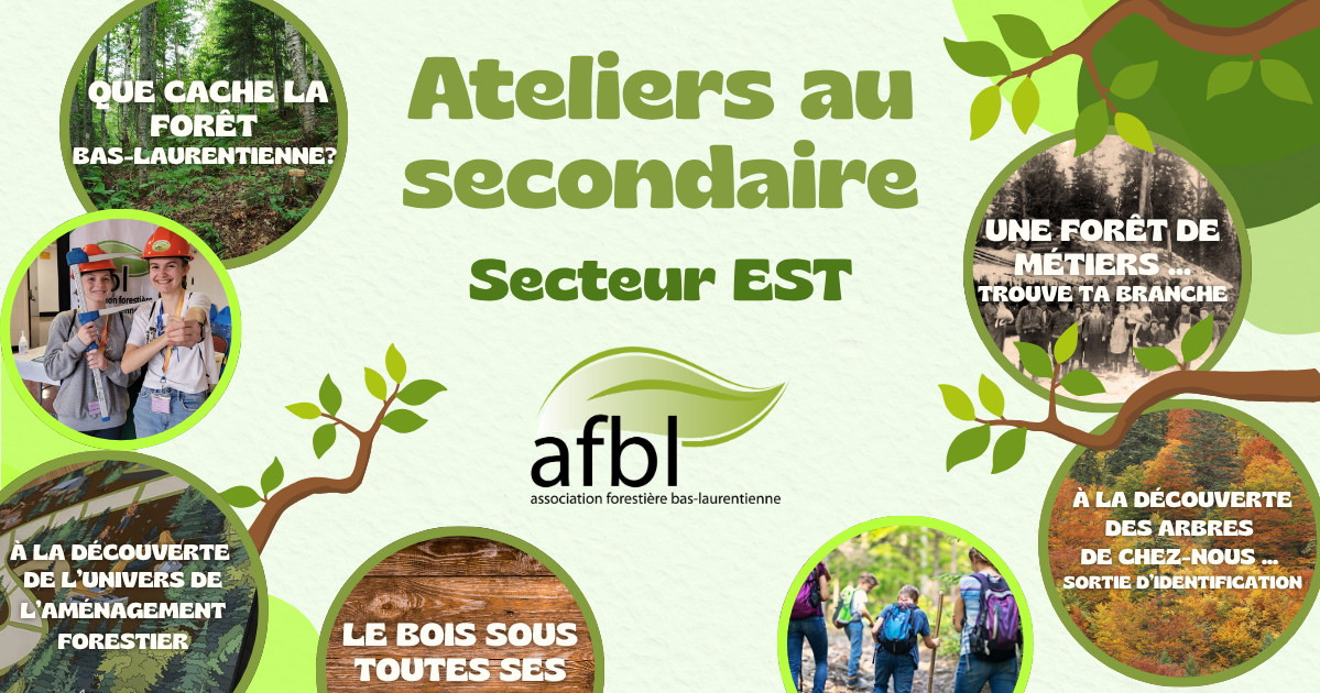 Ateliers au SECONDAIRE 2026-2027 (EST)