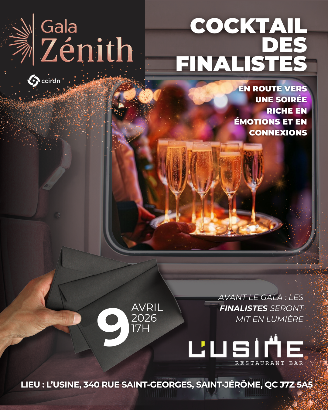 Cocktail des finalistes du Gala Zénith 2026