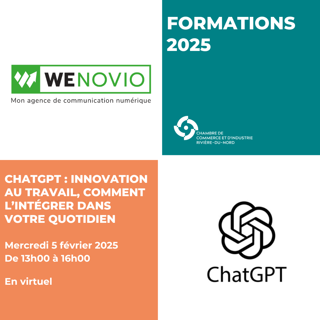 Formation ChatGPT : Innovation au travail, comment l'intégrer dans votre quotidien